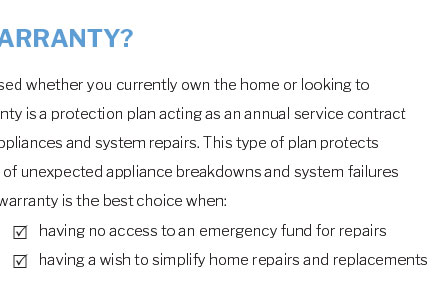 home warranty purchased by seller